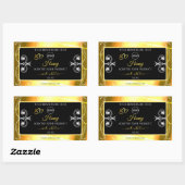 Flashy Dazzling Gold Black Product Labels toevoege (Vel)