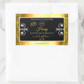 Flashy Dazzling Gold Black Product Labels toevoege (Tas)