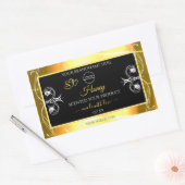 Flashy Dazzling Gold Black Product Labels toevoege (Envelop)