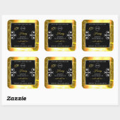 Flashy Dazzling Gold Black Product Labels toevoege (Vel)