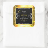 Flashy Dazzling Gold Black Product Labels toevoege (Tas)