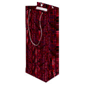 Flashy Disco Red Sequin-like Wijn Cadeautas (Achterkant Gekanteld)