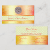 Flashy geel Sinaasappel Ombre Marble Pattern Trend Visitekaartje (Voorkant / Achterkant)