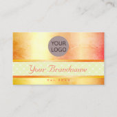 Flashy geel Sinaasappel Ombre Marble Pattern Trend Visitekaartje (Voorkant)