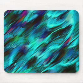 Flashy gekleurd van blauw naar cyaan, en rode vlek muismat