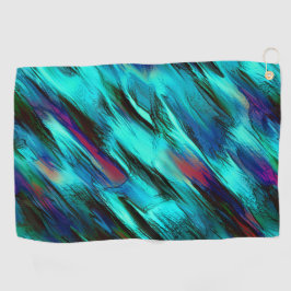 Flashy gekleurd van blauw naar cyaan en rode vlekk golfhanddoek