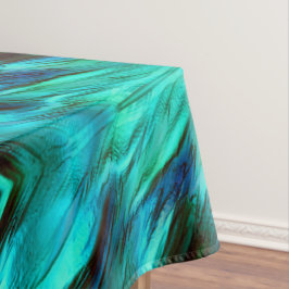 Flashy gekleurd van blauw naar cyaan en rode vlekk tafelkleed