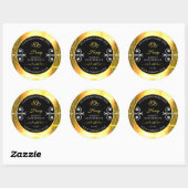 Flashy Gold Dazzling Product Labels diamanten Blac (Vel)