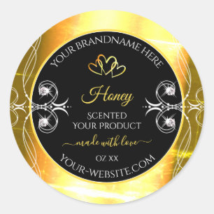 Flashy Gold Dazzling Product Labels diamanten Blac