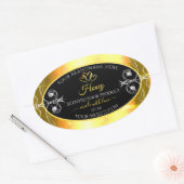 Flashy Gold Dazzling Product Labels diamanten Blac (Envelop)
