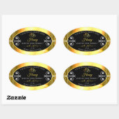 Flashy Gold Dazzling Product Labels diamanten Blac (Vel)