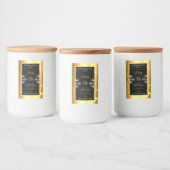 Flashy Gold Dazzling Product Labels diamanten Blac Voedselcontainer Etiket (Flessen)