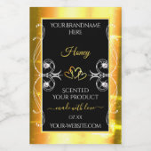 Flashy Gold Dazzling Product Labels diamanten Blac Voedselcontainer Etiket (Enkel label)