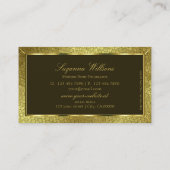 Flashy Golden Snake met Gold Decor en Monogram Visitekaartje (Achterkant)