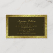 Flashy Golden Snake met Gold Decor Extravagant Visitekaartje (Achterkant)