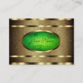 Flashy Golden Snake Pattern Effect Green Marble Visitekaartje (Voorkant)