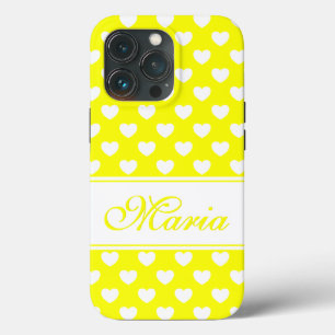Flashy Lemon Yellow iPhone Hoesje met Jouw naam