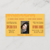 Flashy Leopard Pattern Beauty and Event Planner Visitekaartje (Achterkant)