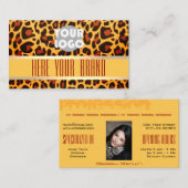 Flashy Leopard Pattern Beauty and Event Planner Visitekaartje (Voorkant / Achterkant)