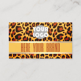 Flashy Leopard Pattern Beauty and Event Planner Visitekaartje
