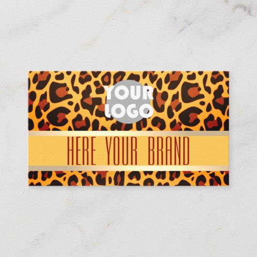 Flashy Leopard Pattern Beauty and Event Planner Visitekaartje (Voorkant)