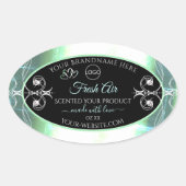 Flashy Light Blauwgroen Black Product Labels juwel (Voorkant)