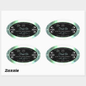 Flashy Light Blauwgroen Black Product Labels juwel (Vel)