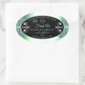 Flashy Light Blauwgroen Black Product Labels juwel (Tas)