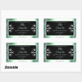 Flashy Light Blauwgroen en Black Product Labels ju (Vel)