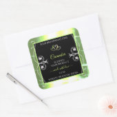 Flashy Light Green and Black Product Labels juwele (Envelop)