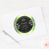 Flashy Light Green and Black Product Labels juwele (Envelop)