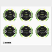 Flashy Light Green and Black Product Labels juwele (Vel)