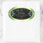 Flashy Light Green Black Product Label juwelen Log (Tas)