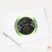 Flashy Light Green Black Product Label juwelen Log (Envelop)