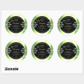 Flashy Light Green Black Product Label juwelen Log (Vel)