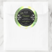 Flashy Light Green Black Product Label juwelen Log (Tas)