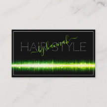 Flashy Light Green on Black Hair Salon Appointment
