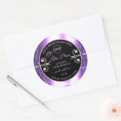 Flashy Light Paars Black Product Labels met Logo (Envelop)