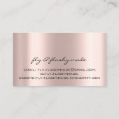 Flashy Makeup Artist Eyelash Glitter Drijft Roos Visitekaartje (Achterkant)