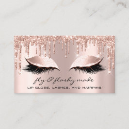 Flashy Makeup Artist Eyelash Glitter Drijft Roos Visitekaartje