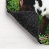 Flashy Nigerian Dwarf Goat Kind in paarse bloemen Muismat (Hoek)