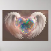 *~* Flashy Opal Heart Angel Wings AP78 Poster (Voorkant)
