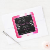 Flashy Pink Dazzling Product Label zwart met Logo (Envelop)