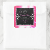 Flashy Pink Dazzling Product Label zwart met Logo (Tas)