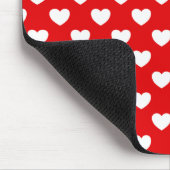 Flashy Red and White Hearts Bold Muismat (Hoek)