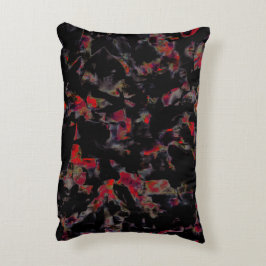 Flashy red blots op donkergrijze rotsbodem, textuu accent kussen