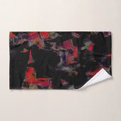 Flashy red blots op donkergrijze rotsbodem, textuu bad handdoek (Handdoek)