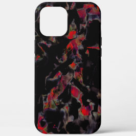 Flashy red blots op donkergrijze rotsbodem, textuu Case-Mate iPhone case