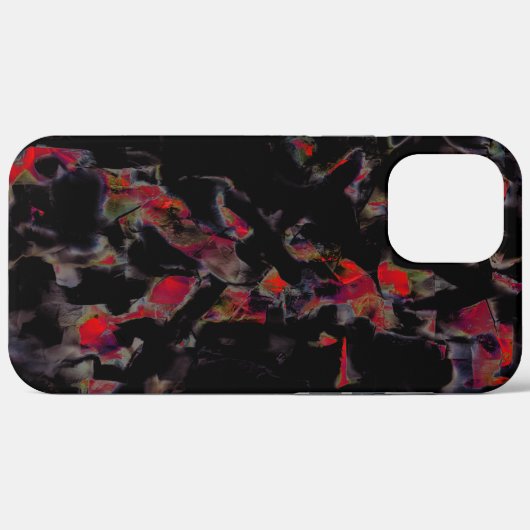 Flashy red blots op donkergrijze rotsbodem, textuu Case-Mate iPhone case (Achterkant (horizontaal))