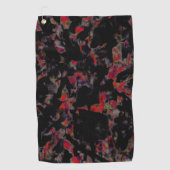 Flashy red blots op donkergrijze rotsbodem, textuu golfhanddoek (Voorkant)